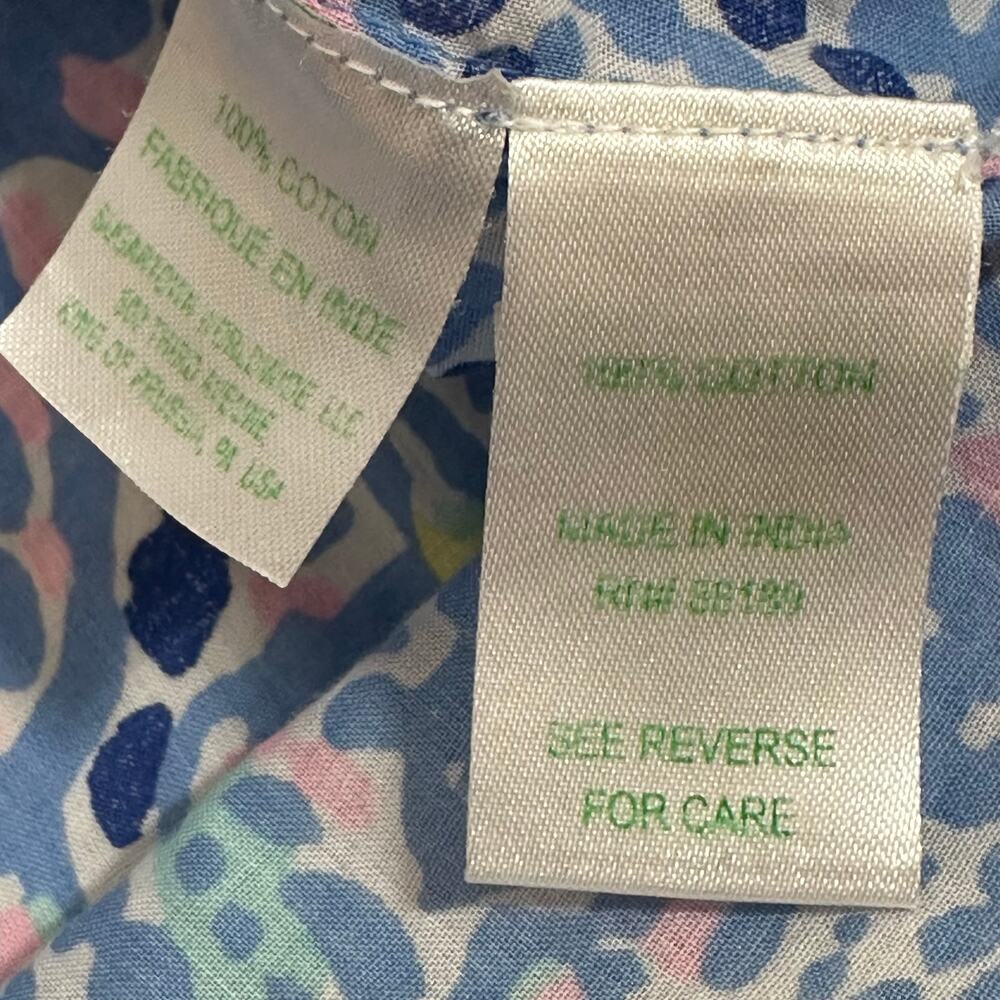Lilly Pulitzer "Amelia Island" 100% Cotton Tunic Blouse Multi Colored Shirt Sz S - Picture 6 of 9